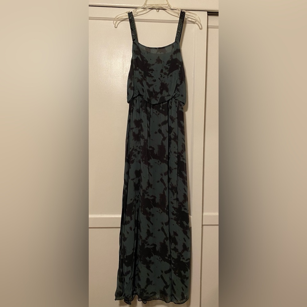 Zara Black and Green Maxi Dress